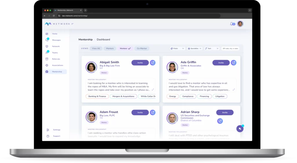 Discover mentorship opportunities with Metwork.