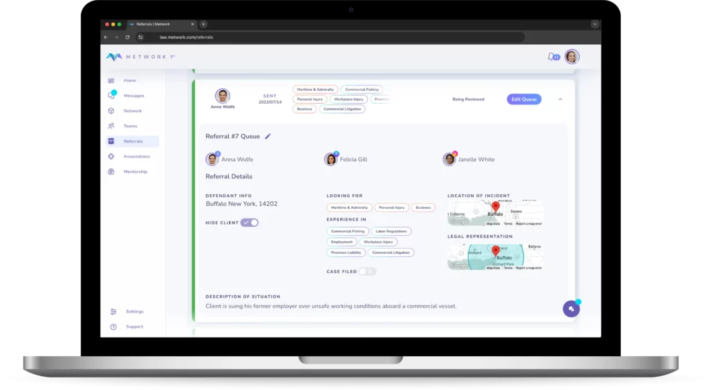 Metwork, your evolved legal referral ecosystem.